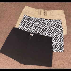 A bundle of 3 pairs of shorts